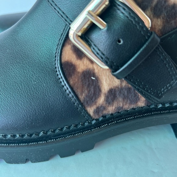Nine West NWT “Arriablack” Leopard And Black Boots - Picture 4 of 9